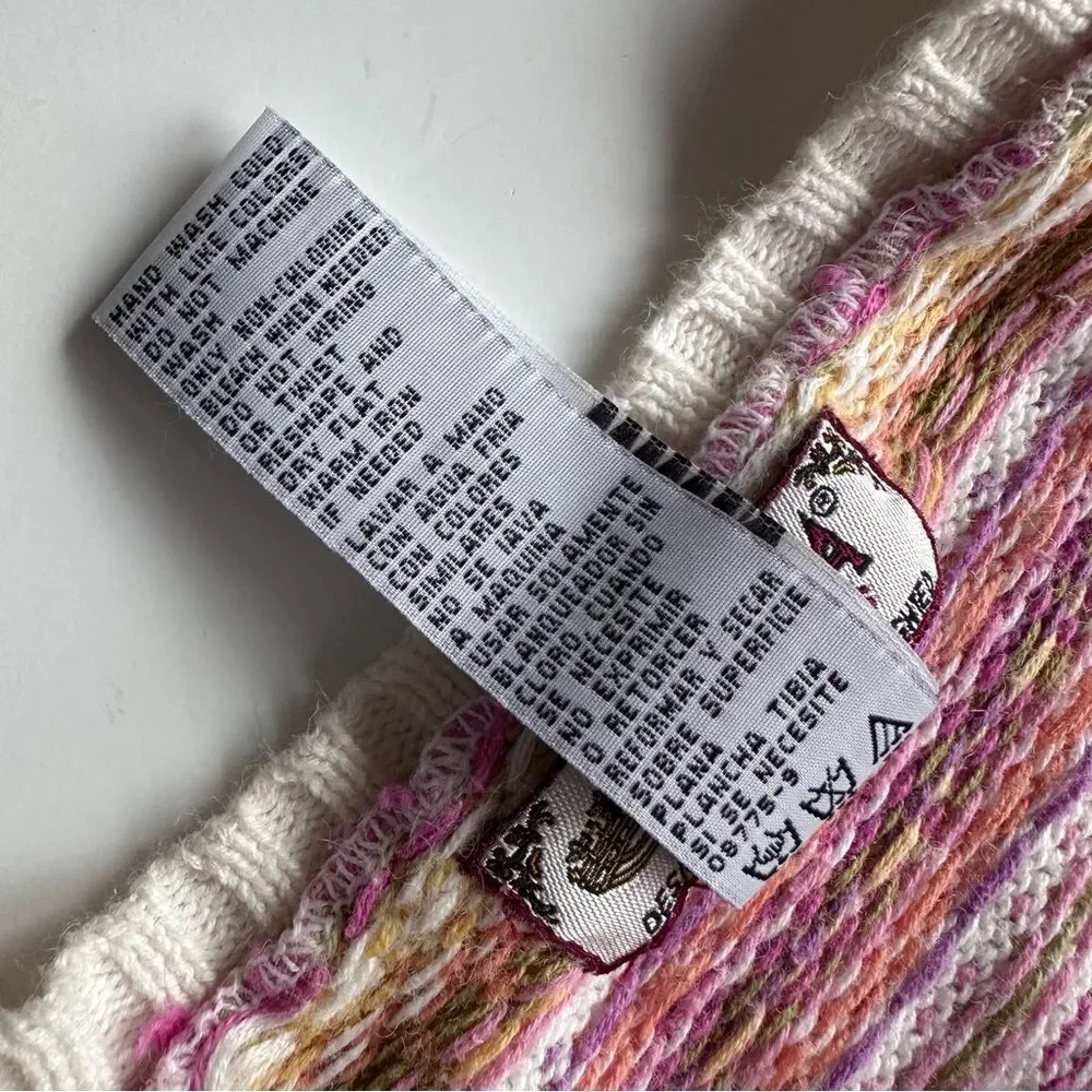 VTG Tiara Cardigan Sweater Fair Isle Pockets Cottagecore Cream Size‎ Petite XL - Picture 9 of 12